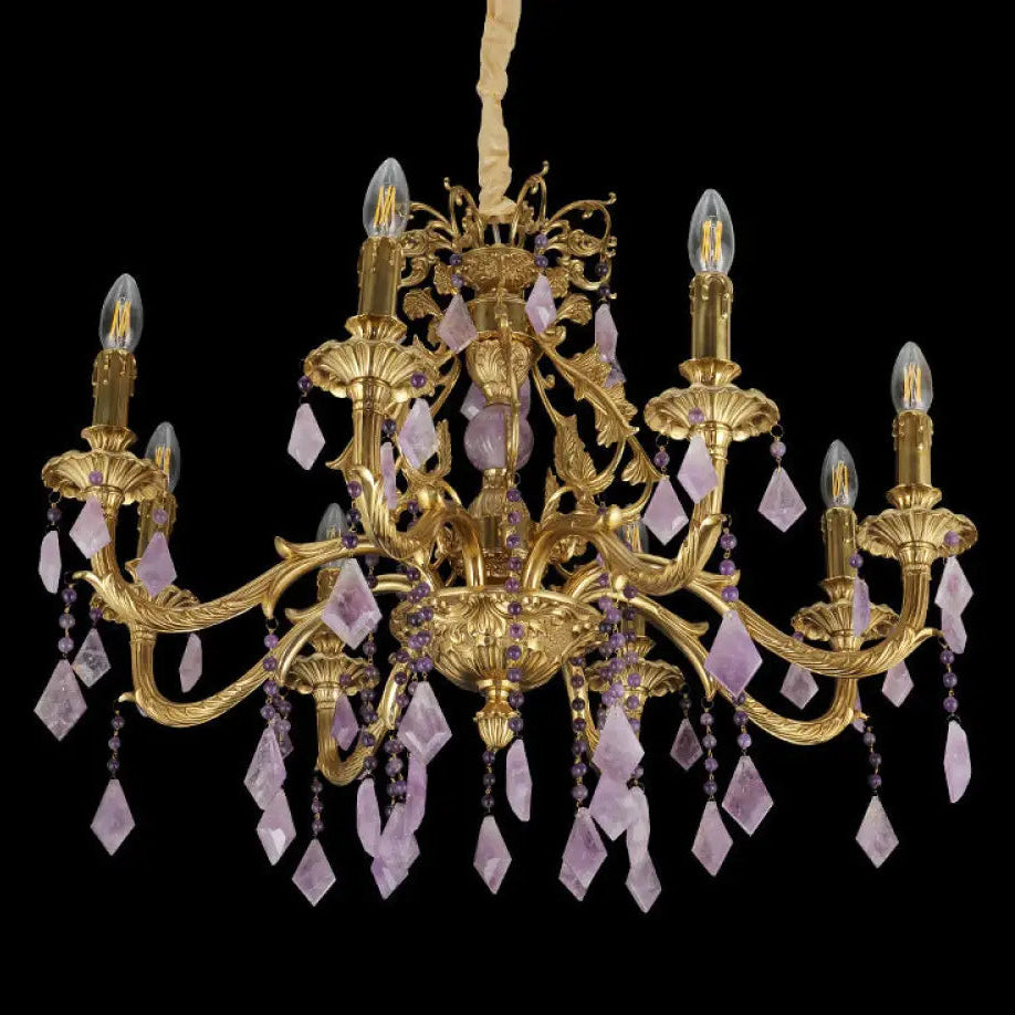 European Luxury Crystal Suspended Chandelier D76 H68cm