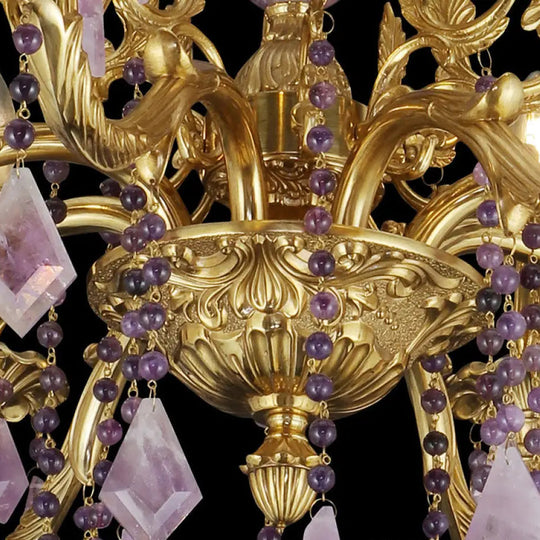 European Luxury Crystal Suspended Chandelier D76 H68cm