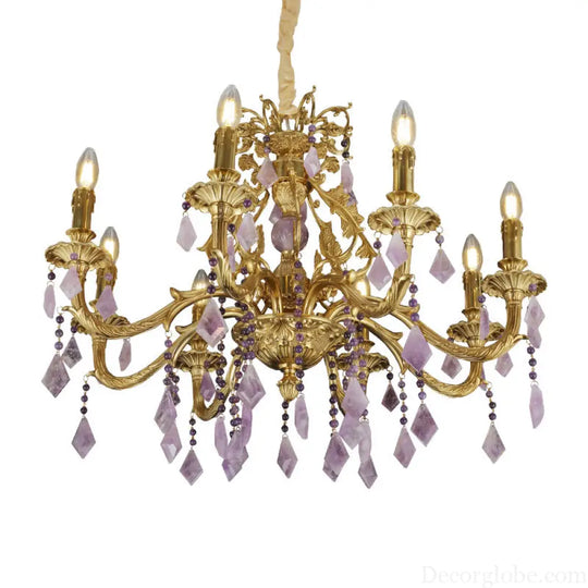 European Luxury Crystal Suspended Chandelier D76 H68cm