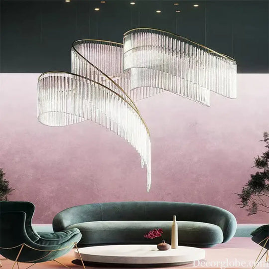 Isabella Custom Build Luxury Glass LED Chandelier Chandelier