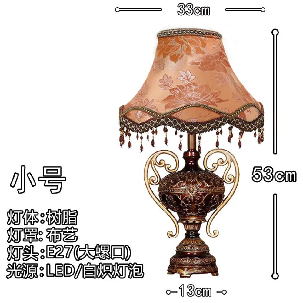 European Style Table Lamp Bedroom Bedside Lamp Vintage Light Luxury High-end Study Palace Luxury Living Room Decoration