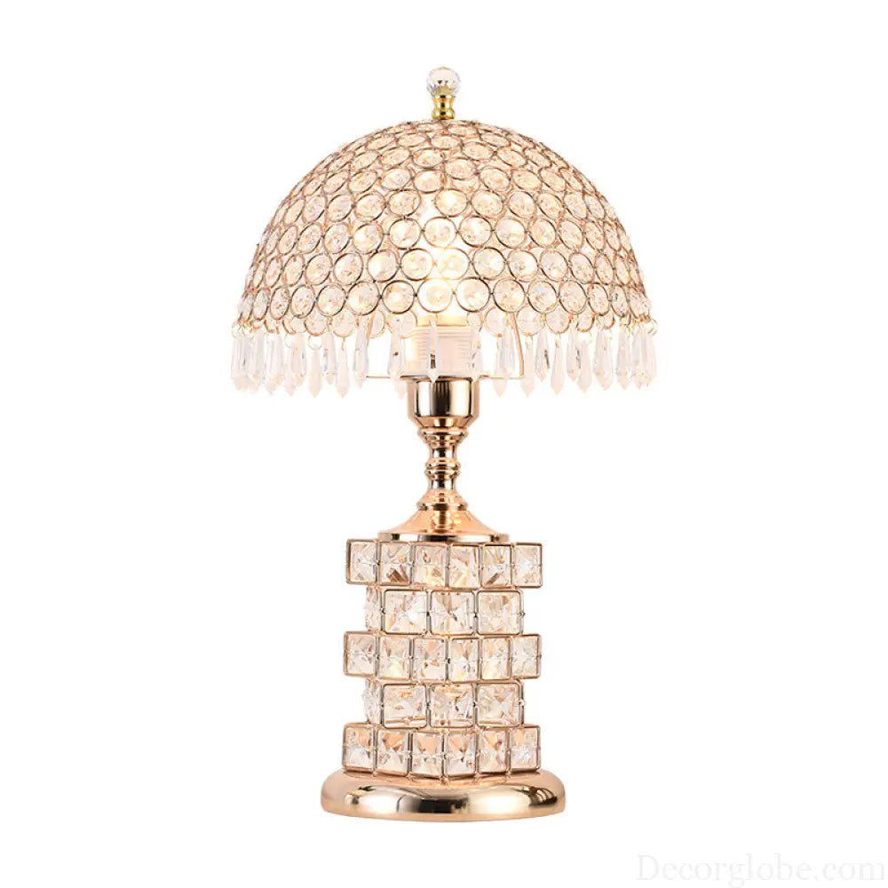 Light Luxury Crystal Table Lamp Bedroom Romantic European Style Hollow Warm Wedding Simple Modern Creative Wedding Room
