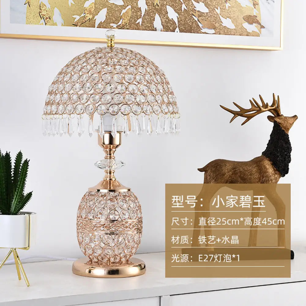 Light Luxury Crystal Table Lamp Bedroom Romantic European Style Hollow Warm Wedding Simple Modern Creative Wedding Room