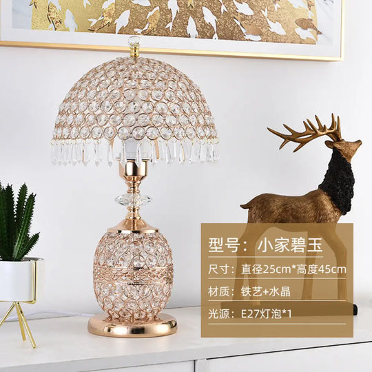 Light Luxury Crystal Table Lamp Bedroom Romantic European Style Hollow Warm Wedding Simple Modern Creative Wedding Room