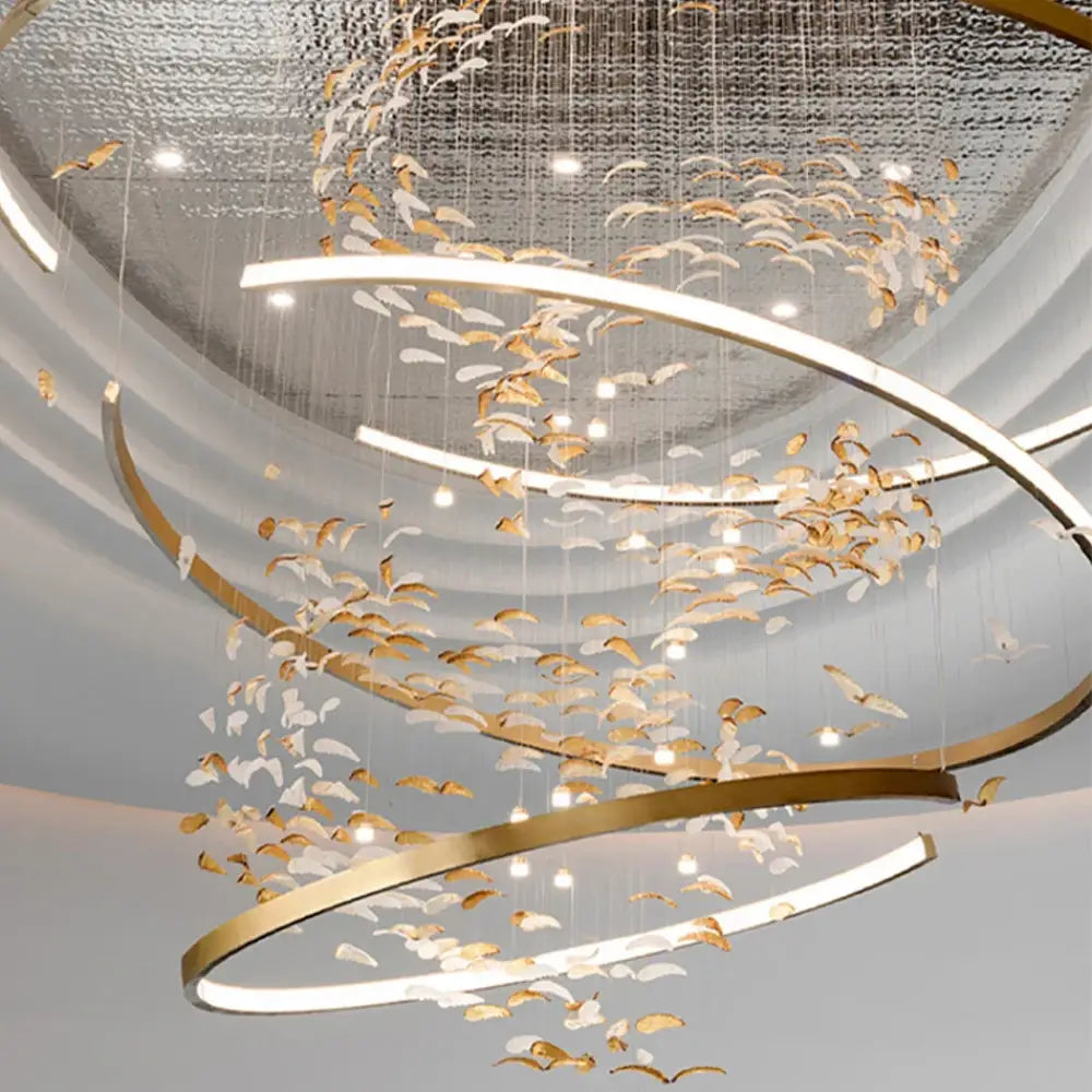 Isolde Custom Build Leaf Ring Chandelier custom / custom / Custom|Modern Chandelier