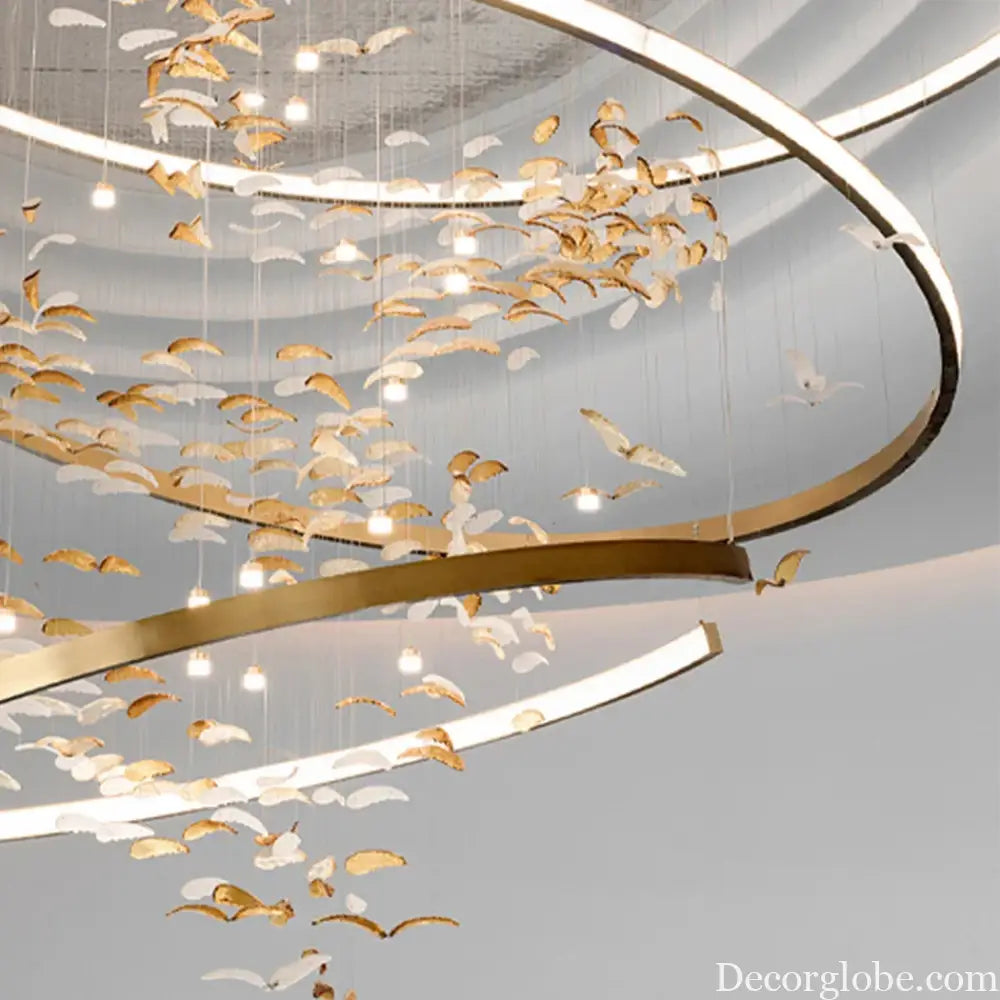 Isolde Custom Build Leaf Ring Chandelier custom / custom / Custom|Modern Chandelier