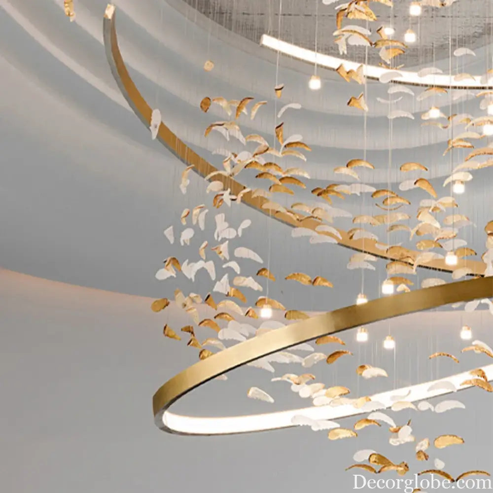 Isolde Custom Build Leaf Ring Chandelier custom / custom / Custom|Modern Chandelier