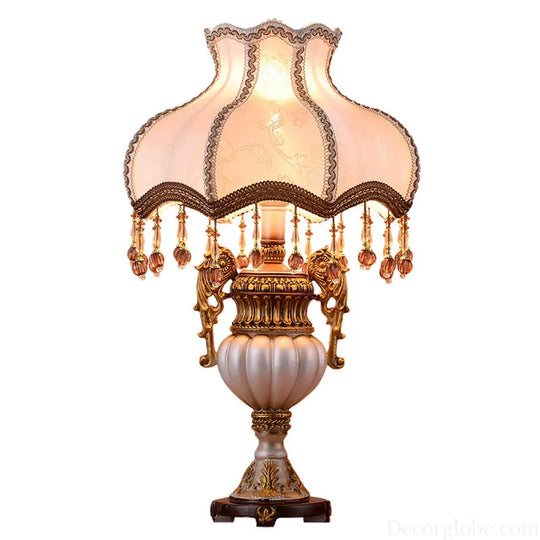 Cross-Border European Table Lamp Bedroom Bedside Lamp Personalized Creative Warm Warm Light Dimmable Bedside Table Lamp