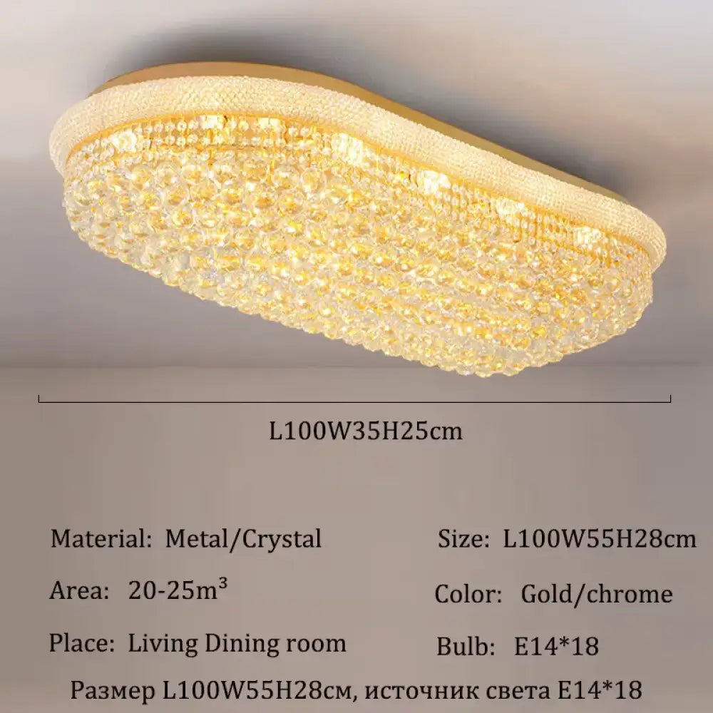 Luxury Crystal Led Ceiling Lamp For Living Room Modern Chandelier Lamps For Room Dining Room Lustre Ceilings Lamp