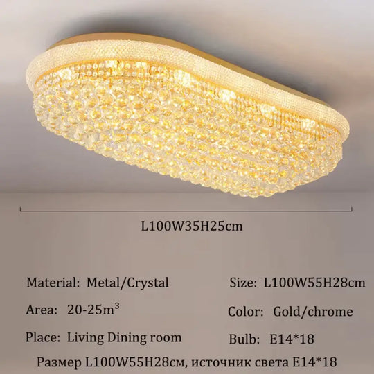 Luxury Crystal Led Ceiling Lamp For Living Room Modern Chandelier Lamps For Room Dining Room Lustre Ceilings Lamp