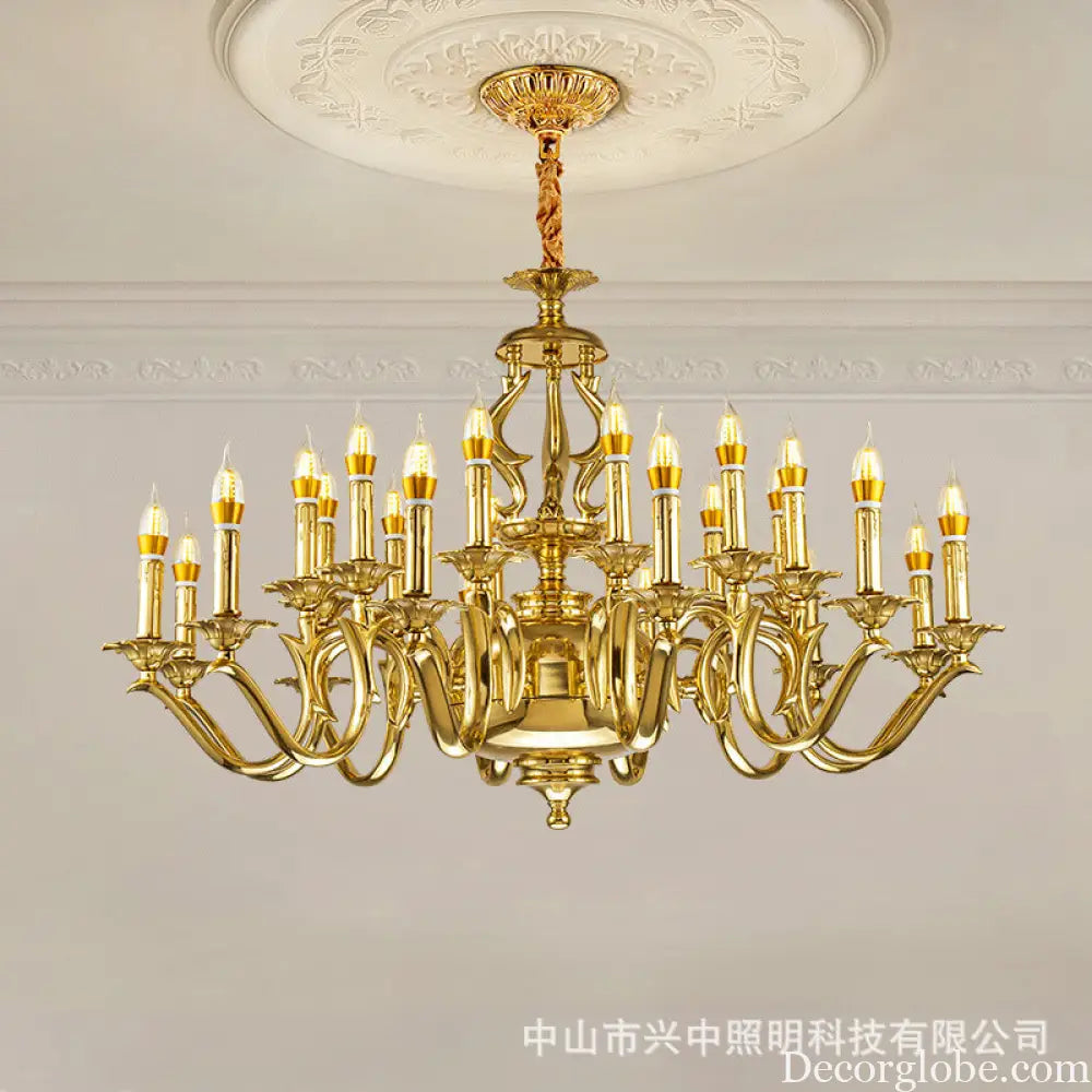 Josephine French Retro All-Copper Luxury Crystal Chandelier Chandelier