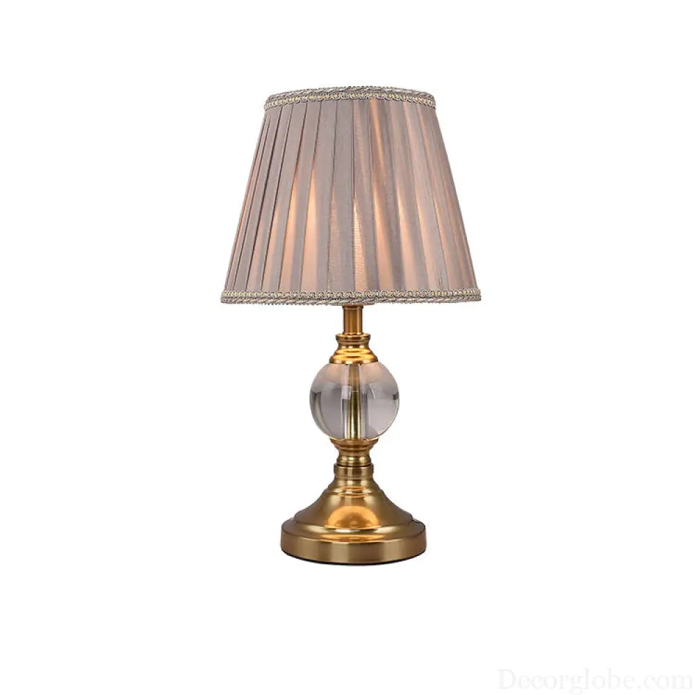 Cross-Border Creative Bedside Table Lamp Retro Pleated Study Table Lamp Bedroom Pink Romantic Wedding Atmosphere