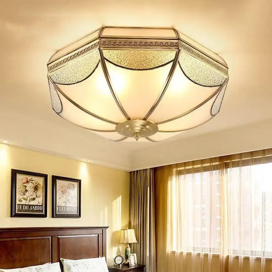 Nordic Luxury Glass LED Ceiling Lamp Modern Retro Copper Lighting Fixtures Living Room Bedroom Kitchen Corridor