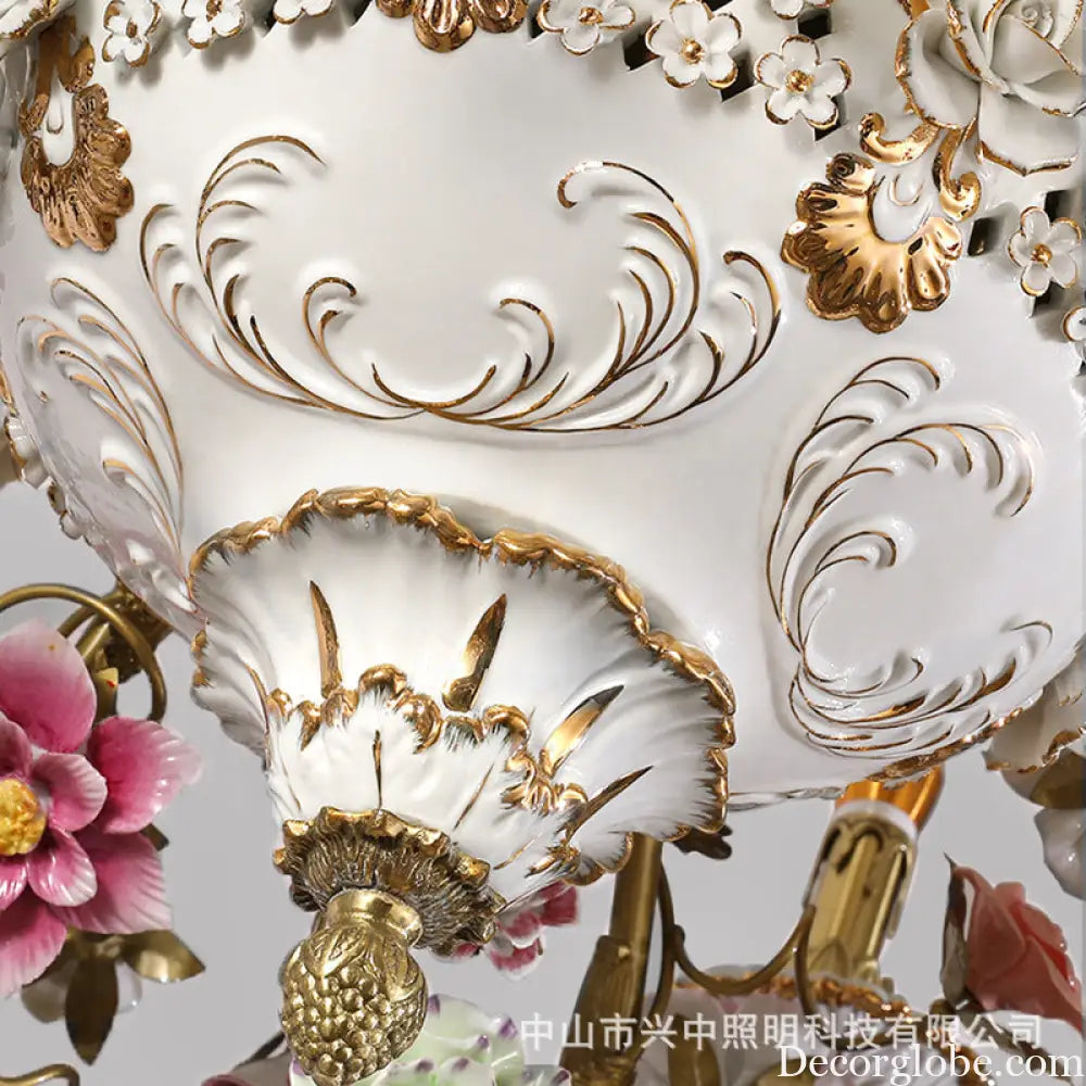 Xingzhong luxury French living room copper crystal chandelier Palace style European style villa ceramic bedroom dining