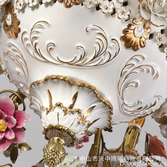 Xingzhong luxury French living room copper crystal chandelier Palace style European style villa ceramic bedroom dining