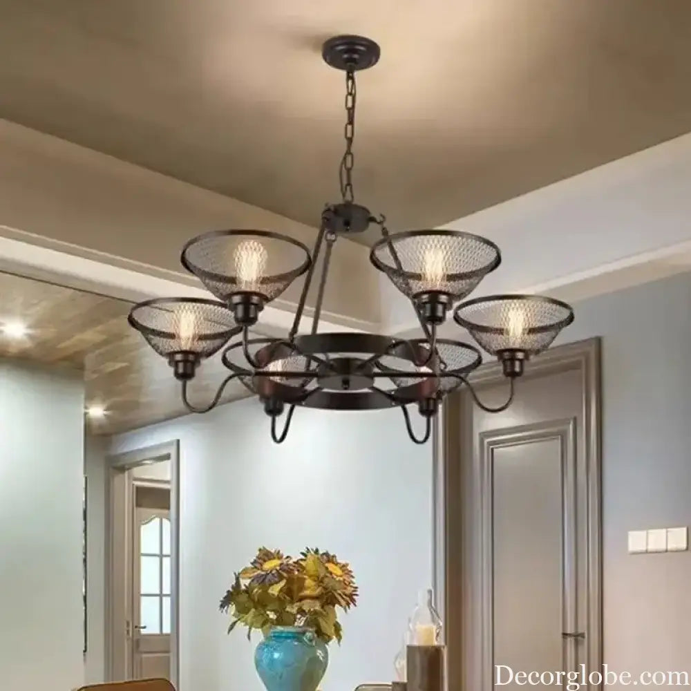 Vintage Bar Theme Restaurant Iron Pendant in American Countryside Including Light Bulbs ST64 Bulb