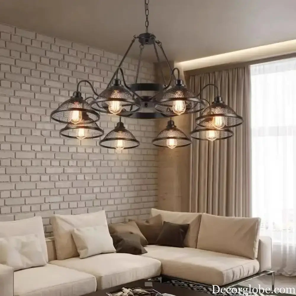 Vintage Bar Theme Restaurant Iron Pendant in American Countryside Including Light Bulbs ST64 Bulb