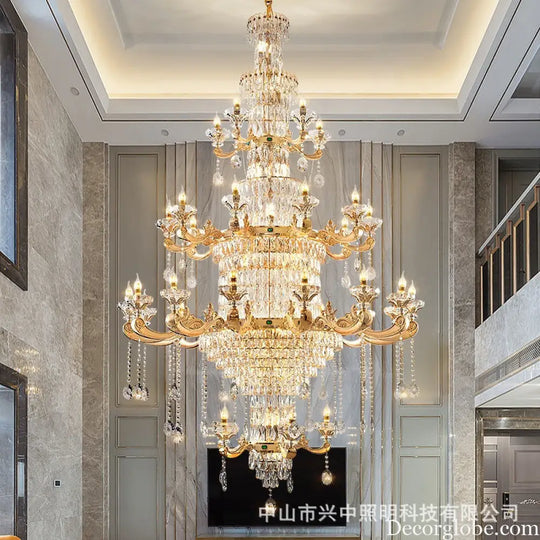Kinsley European Luxury Crystal Branch Chandelier Collection Chandelier