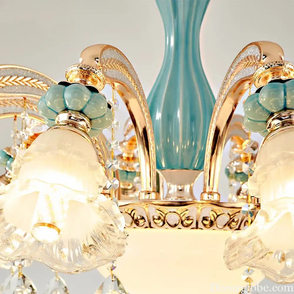 Elegant European-Style Crystal Chandelier - A Romantic and Fashionable Lighting Fixture for Living Rooms, Bedrooms, Dining Rooms, Studies, and Villa Duplexes - DecorGlobe