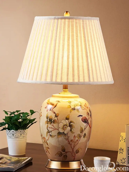 Large Ceramic LED Table Lamp for Living Room and Bedroom Decor