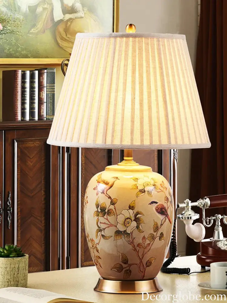 Large Ceramic LED Table Lamp for Living Room and Bedroom Decor