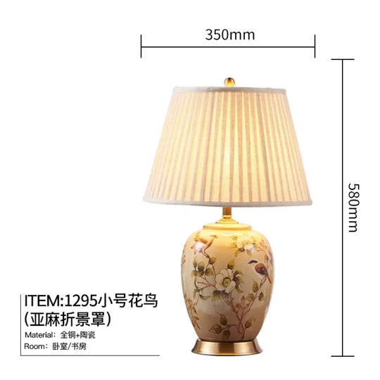 Large Ceramic LED Table Lamp for Living Room and Bedroom Decor - 36x58cm 1