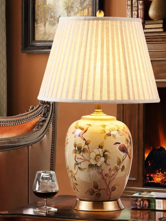 Large Ceramic LED Table Lamp for Living Room and Bedroom Decor