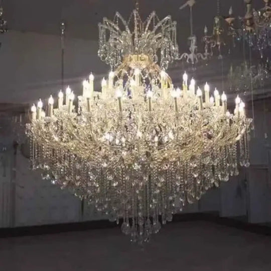 Luxury Large Crystal Candle Chandelier for Lobby and Villa Lighting 4 layers D160 X170cm / Warm light Chandelier