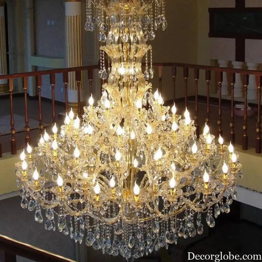 Luxury Large Crystal Candle Chandelier for Lobby and Villa Lighting Chandelier