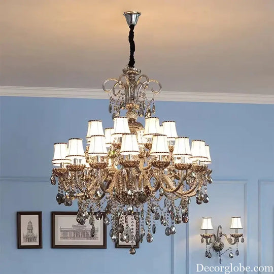 Large Crystal Chandelier for Duplex Hall and Villa Lighting Chandelier