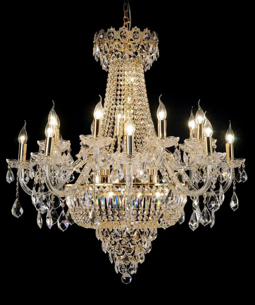 European-Style Living Room Crystal Chandelier Duplex Floor-To-Ceiling Light Fixture Luxurious and Grand Chandelier for