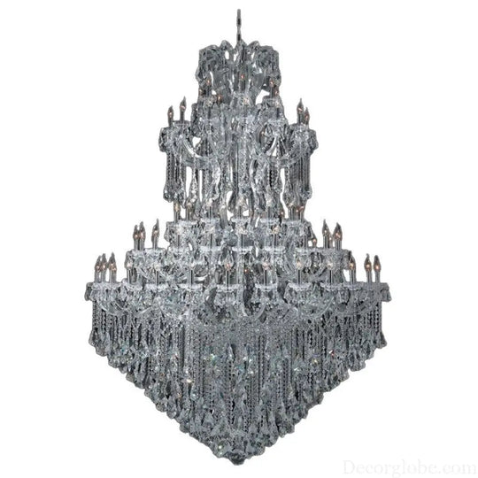 European-Style Living Room Crystal Chandelier Duplex Floor-To-Ceiling Light Fixture Luxurious and Grand Chandelier for