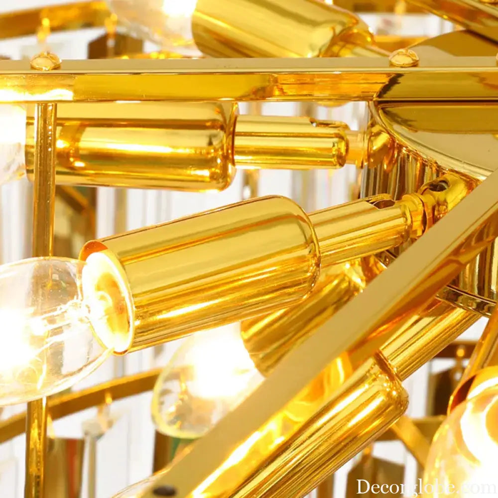 LED Modern Stainless Steel Crystal Chandeliers - Elegant Home Lighting for Foyers and Entrances - DecorGlobe