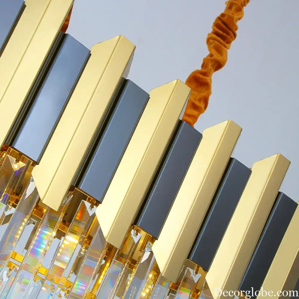 LED Modern Stainless Steel Crystal Chandeliers - Elegant Home Lighting for Foyers and Entrances - DecorGlobe