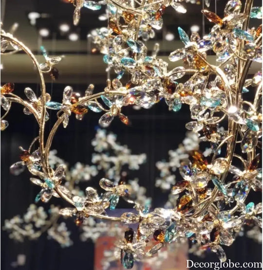 Luxury LED Rotating Crystal Chandelier – Modern Villa &amp; Hotel Statement Lighting 50 / 1 Bulb / Golden|luxury Chandelier