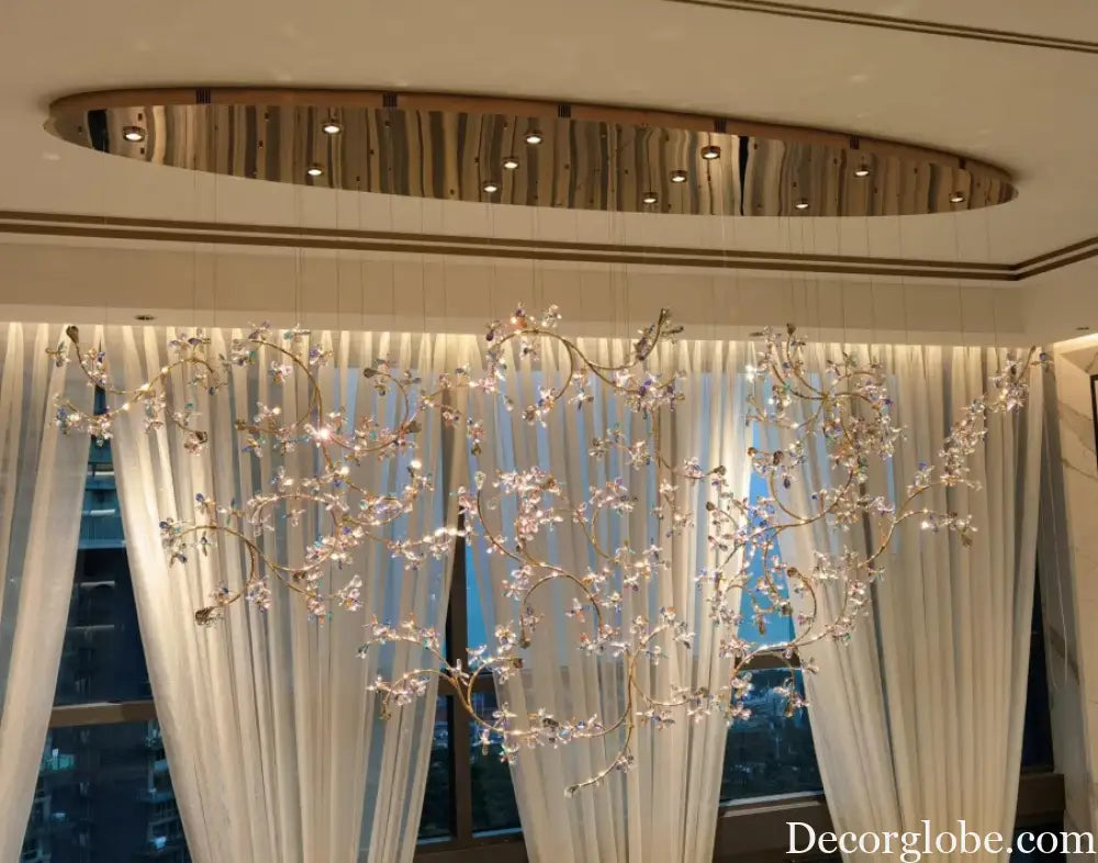Luxury LED Rotating Crystal Chandelier – Modern Villa &amp; Hotel Statement Lighting 50 / 1 Bulb / Golden|luxury Chandelier