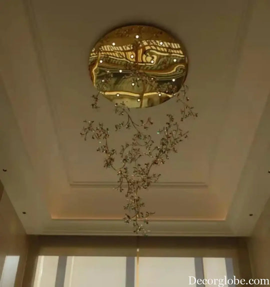 Luxury LED Rotating Crystal Chandelier – Modern Villa &amp; Hotel Statement Lighting 50 / 1 Bulb / Golden|luxury Chandelier