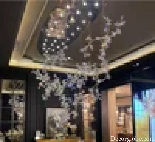 Luxury LED Rotating Crystal Chandelier – Modern Villa &amp; Hotel Statement Lighting 50 / 1 Bulb / Golden|luxury Chandelier