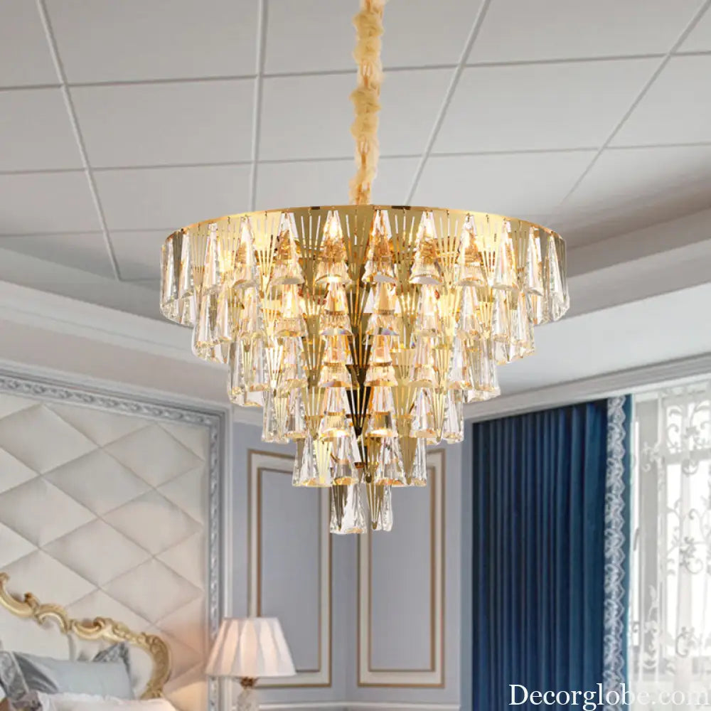 Leia Sparkling 8-Light Crystal Chandelier - Elegant Ambiance for Your Dining Room - DecorGlobe