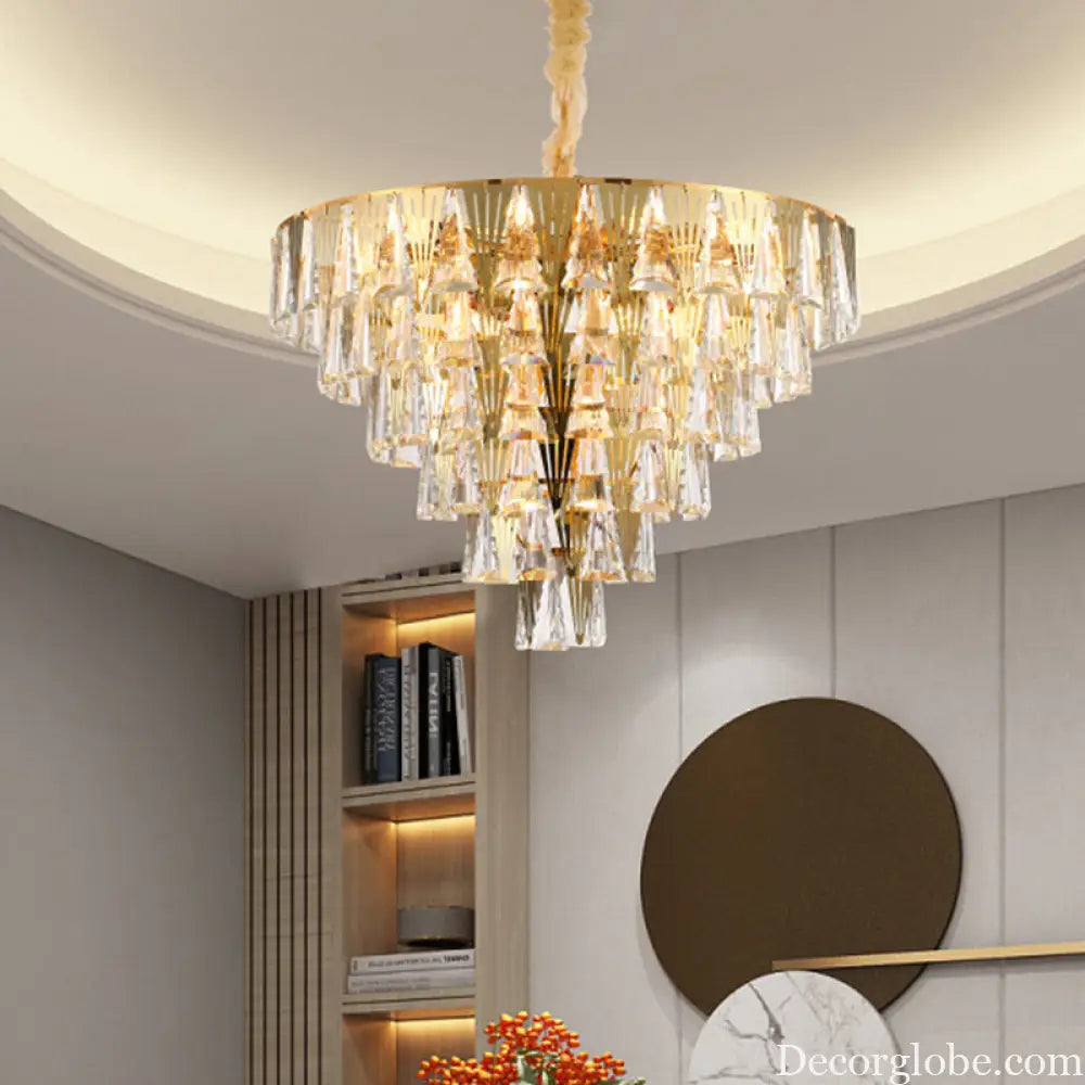 Leia Sparkling 8-Light Crystal Chandelier - Elegant Ambiance for Your Dining Room - DecorGlobe
