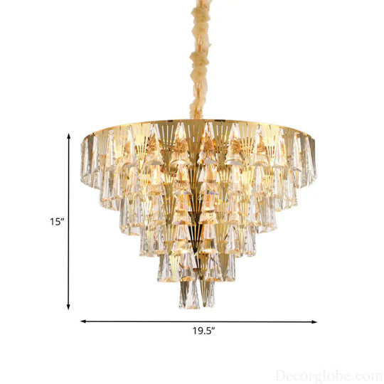 Leia Sparkling 8-Light Crystal Chandelier - Elegant Ambiance for Your Dining Room - DecorGlobe