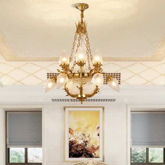 European-style copper crystal chandelier French living room Palace luxury Grand Hotel Villa restaurant bedroom creative