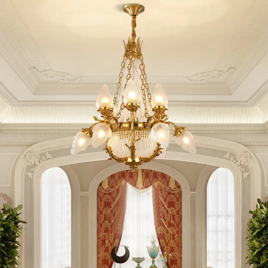 European-style copper crystal chandelier French living room Palace luxury Grand Hotel Villa restaurant bedroom creative