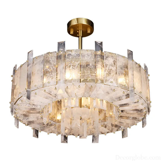 Light Luxury Crystal Chandelier for Living &amp; Dining Room Spaces D60cm