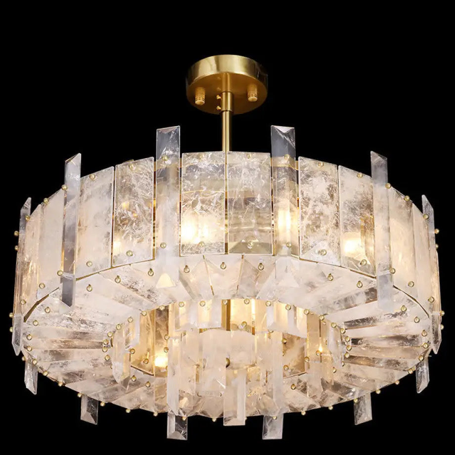 Light Luxury Crystal Chandelier for Living & Dining Room Spaces D60cm