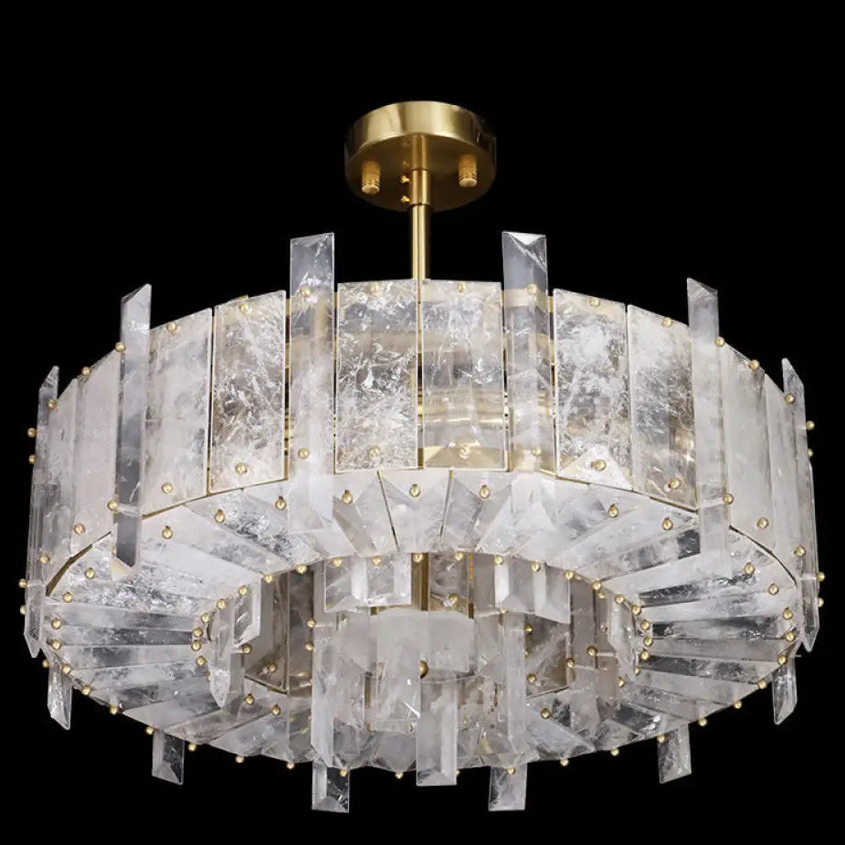 Light Luxury Crystal Chandelier for Living & Dining Room Spaces D60cm