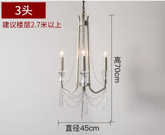 Nordic Style Crystal Chandelier Lighting - Elegance for Your Living Room Ceiling with French Inspired Large Chandeliers, Modern Staircase Lustre Cristal LED Lamp - DecorGlobe