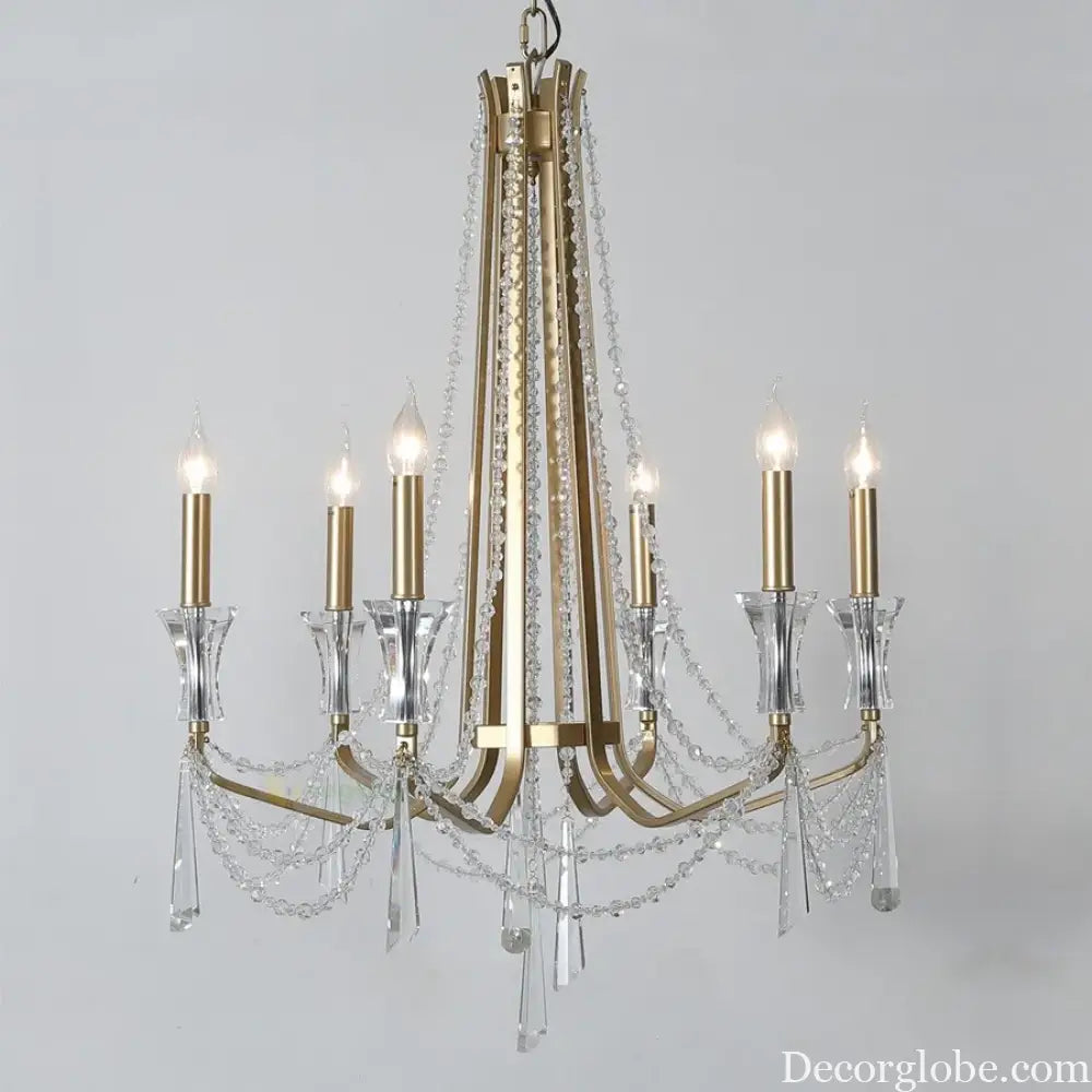 Nordic Style Crystal Chandelier Lighting - Elegance for Your Living Room Ceiling with French Inspired Large Chandeliers, Modern Staircase Lustre Cristal LED Lamp - DecorGlobe