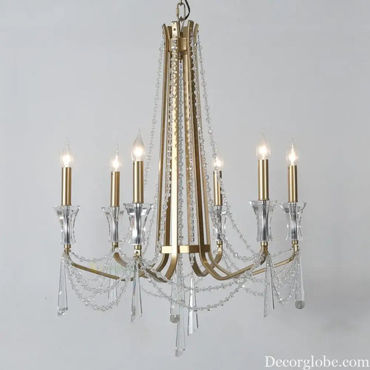 Nordic Style Crystal Chandelier Lighting - Elegance for Your Living Room Ceiling with French Inspired Large Chandeliers, Modern Staircase Lustre Cristal LED Lamp - DecorGlobe