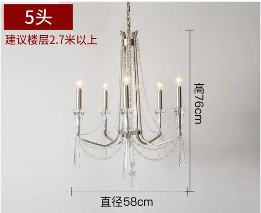 Nordic Style Crystal Chandelier Lighting - Elegance for Your Living Room Ceiling with French Inspired Large Chandeliers, Modern Staircase Lustre Cristal LED Lamp - DecorGlobe